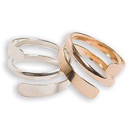 Anillo ajustable para pulgar o dedo, con relleno de oro de 14 quilates, anillo de oro ajustable para hombres y mujeres, Metal, Sin piedras preciosas