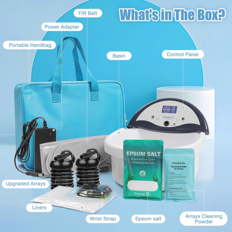 VnioLife Ionic Foot Bath Detox Machine, Ion Detox Foot Bath