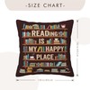 Spwasplo Book Lovers Gifts Pillow Cover 18x18 Inch, Gift for