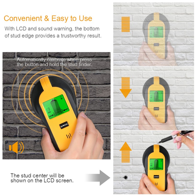 Stud Finder Sensitive Auto Calibration LED Display Screen 4 in