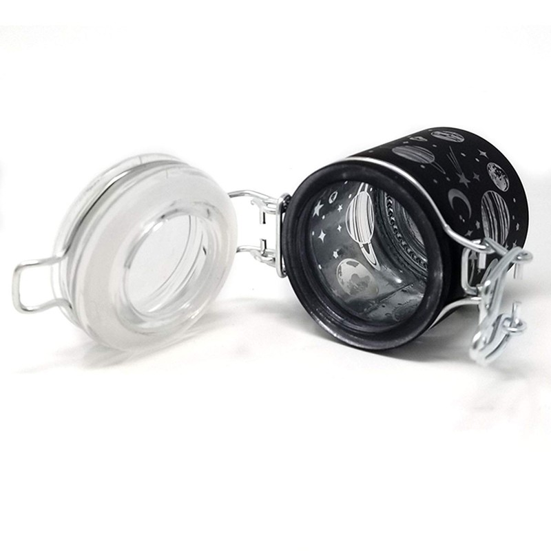 Airtight Glass Herb Stash Jar with Clamping Lid in Choice