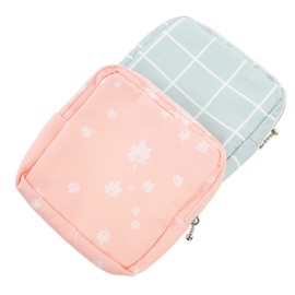 Outdoor Decor Maxi Pads 2 Pack Napkin Storage Bag, Period Bags for Teen Girls, Women, Ladies, Period Pouch with Zipper for Napkins Outdoor Decor Maxi Pads