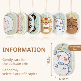 JEYORZY Children's Bath Sponges, Pack of 5 Baby Wash Sponge, Bath Sponge, Bath Sponge, Children's Shower Sponge, Cute Shower Sponge, Baby Shower Sponge, for Animals Shapes - Random Pattern