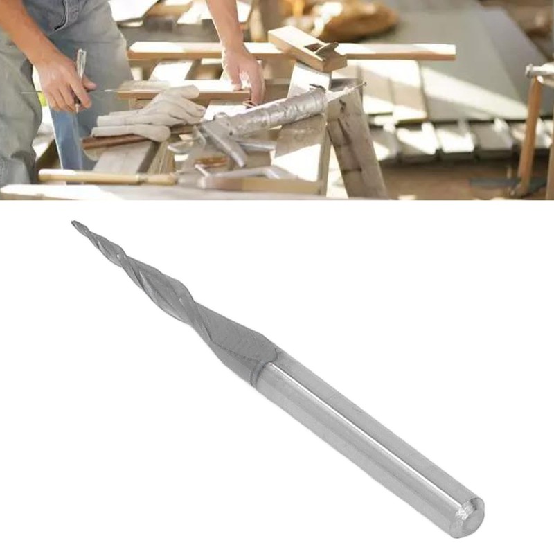 Ball Nose Cutter CNC Spiral Tapered Tungsten Steel Extended End