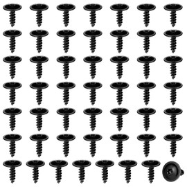 50 Pcs Torx Flat Head M5 x 16 mm Self-Tapping Black Screws, Hex Socket Carbon Steel Self Tapping Screws for Wood, Drywall and Furniture