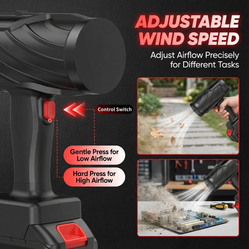 Cordless Leaf Blower, Lightweight Handheld Electric Dust Cleaner Blower with