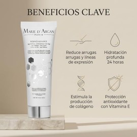 MARIE D'ARGAN PARIS - Marie D’Argan Crema Facial De Día Age-Defense Science Advance 50 ml Con Algue-Repair, Matrixyl Y Fucogel, Antiedad,...