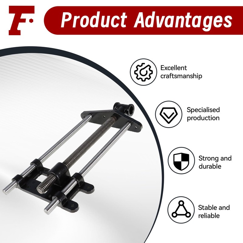 findmall 10 Inch Woodworking Front Vise Cast Iron for Making