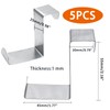 Kyuionty 5 Pcs Over The Door Hooks Z-Shaped Hanging Hooks