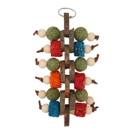 HEEPDD Bunny Chew Toys Premium Rabbit Teeth Grinding Toys for Small Pets Wood Corn Cob Handcrafted Bunny Cage Hanging Chew Toys