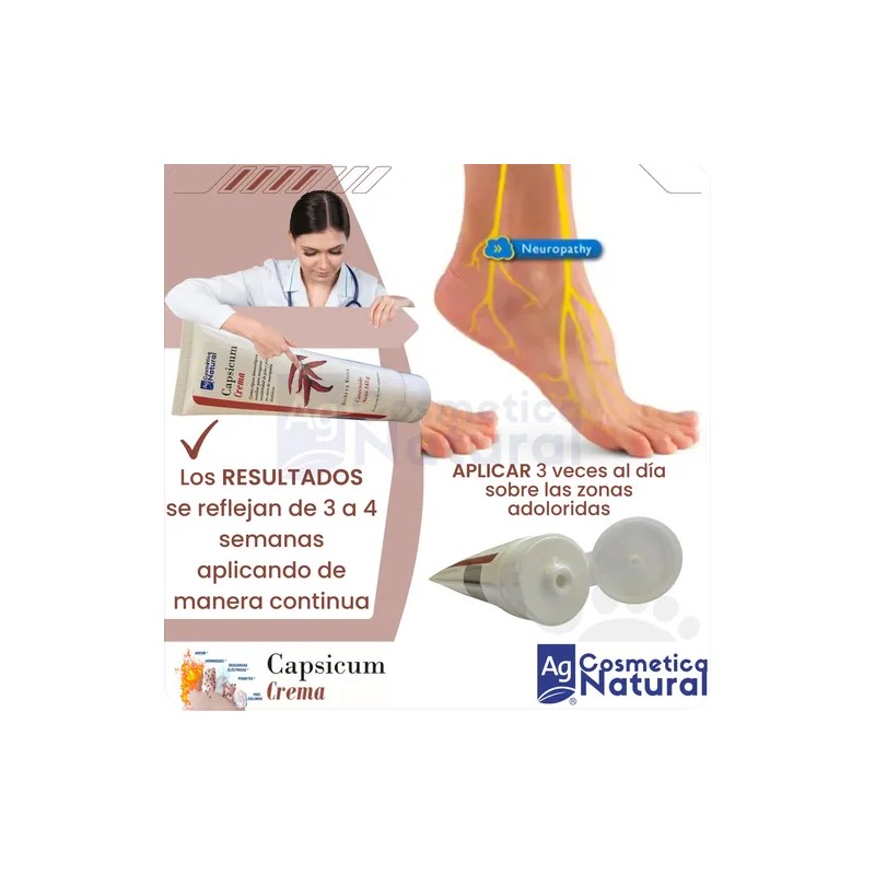 Crema Capsicum Dermatológica Con Capsaicina Tubo Flexible