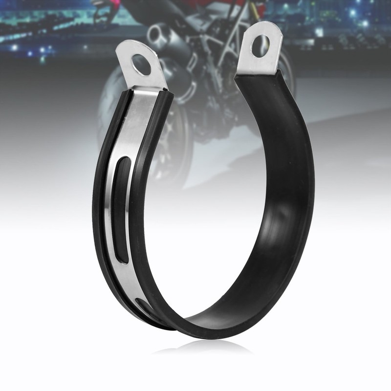 Jadeshay Motorcycle Exhaust Clamp, Motorcycle Exhaust Bracket Universal Motorcycle Exhaust