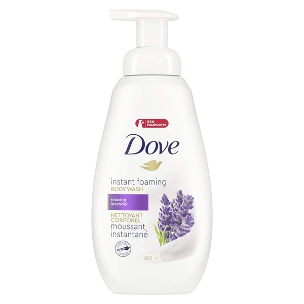 Dove Shower Foam Relaxing Lavender Body Wash, 13.5 fl oz