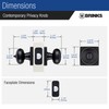 BRINKS – Contemporary Privacy Locking Interior Ball Door Knob, Matte