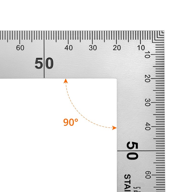 QWORK® Stainless Steel L Shape Square Ruler, 150 x 300