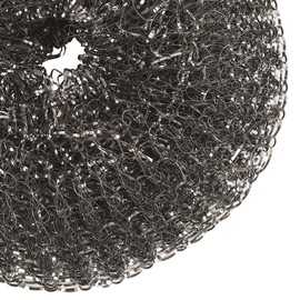 Heavy-Duty Stainless Steel Wool Barbecue Grill Cleaning Scrubber Pads, Replacement Steel Wool Brush Head for Grill Brush, 4 Pack