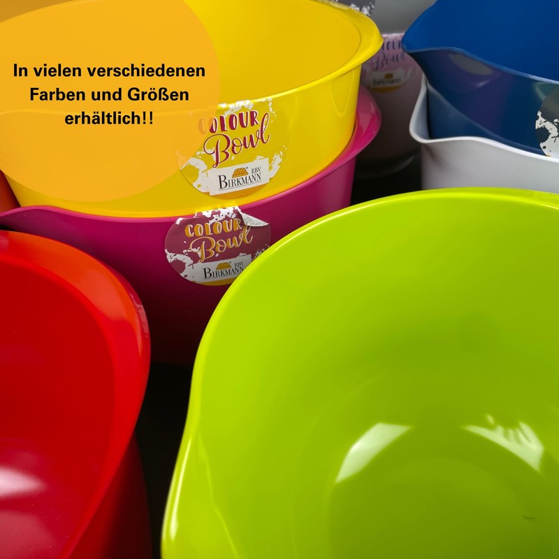 Birkmann Colour Bowls, Mixing Cup, 1.5 Litres, Scratch-Resistant, Stable, Sustainable,