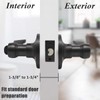 Probrico Oil Rubbed Bronze Wave Privacy Door Levers Interior Bed