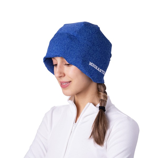 Migrastil MigraFreeze Deluxe Headache & Migraine Hat. Soft, Flexible Cooling Gel Cap for Men & Women. Form Fitting Ice Pack and Head Wrap with Zippered Storage Bag. Comfortable, No-Pain Design.