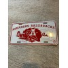 Vintage NOS Arkansas Razorbacks Metal License Plate Embossed Sign