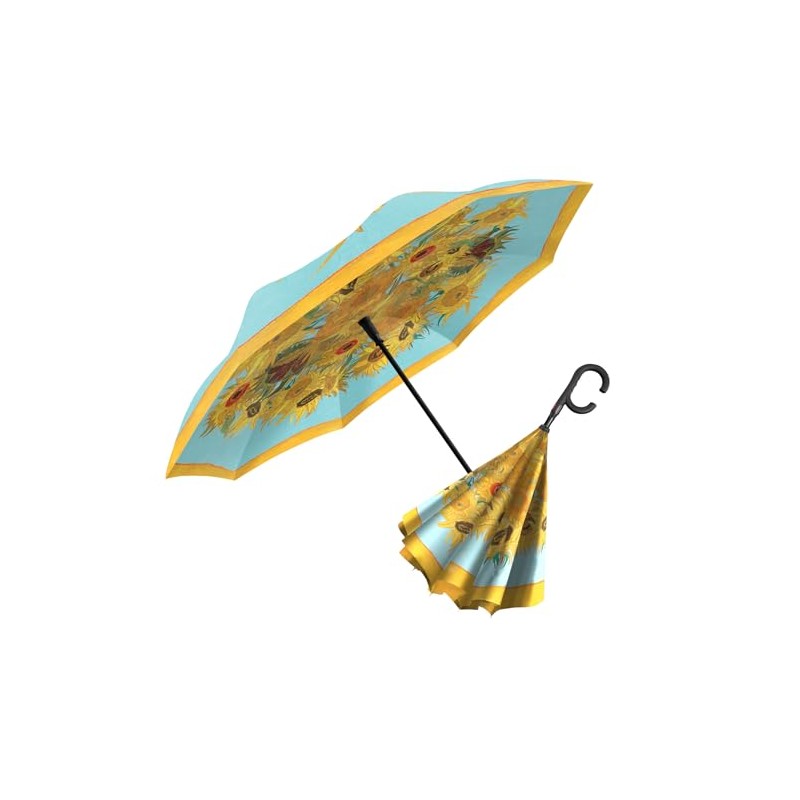 RainCaper Reverse Inverted (inside-out) Windproof Fine Art van Gogh Sunflowers