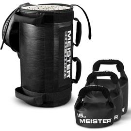 Meister 80lb BEAST Fitness Sandbag Package w/ 3 Removable Kettlebells - Black