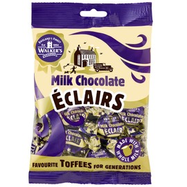 Walkers Nonsuch Milk Chocolate Eclairs 5.29 oz (150g) - Traditional British Chewy Butter Toffee Candy, Classic English Creamy Toffee Sweets, Imported UK Chocolates Gourmet Gift