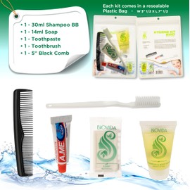 96 Kits - Bulk Case of Wholesale Basic Toiletry Kits for Men, Women, Travel, Charity