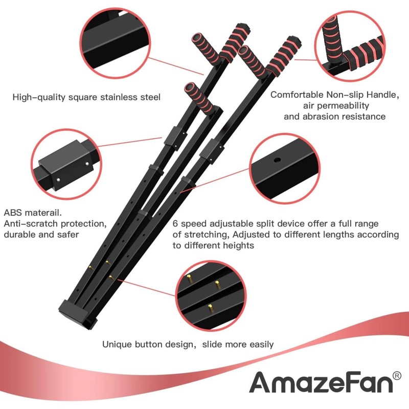 Leg Stretcher Stainless Steel 3 Bar Flexibility Machine Ballet Yoga