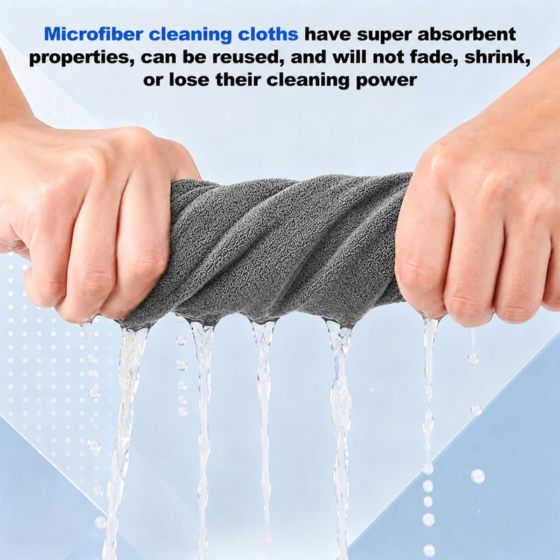 5-Pack Magic Cleaning Cloth, Lint-Free Microfiber Cleaning Cloths