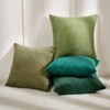Volcanics Set of 4 Dark Green Corduroy Decorative Couch Throw