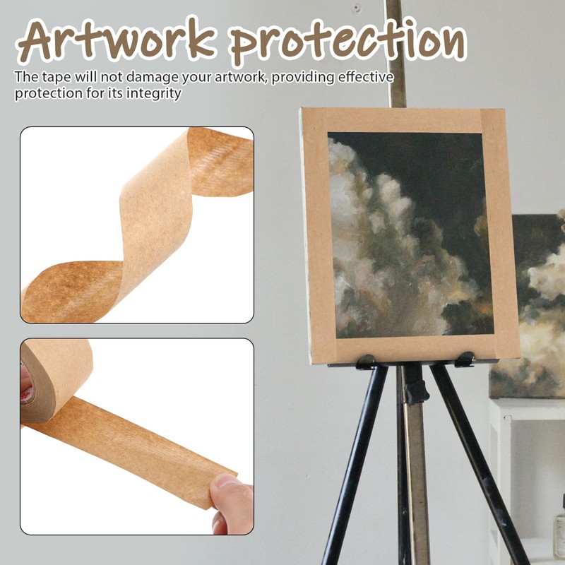 TEHAUX 2 Rolls Water Activated Tape Line Picture Frame Tape