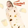 CASOFU Burritos Tortilla Throw Blanket, White Elephant Gift for Adults