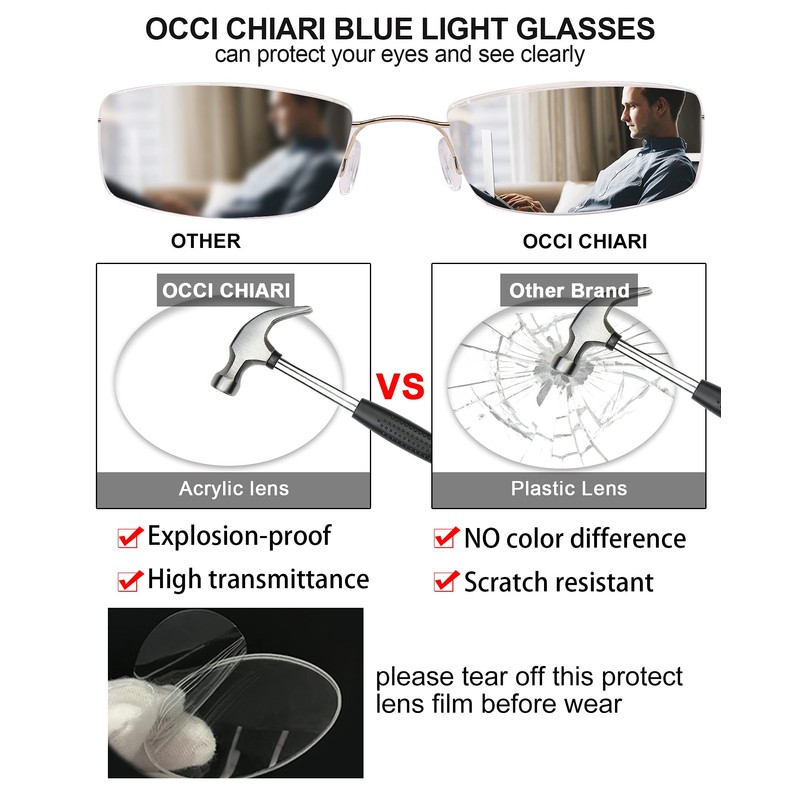 OCCI CHIARI Reading Glasses 1.5 Blue Light Blocking For Lady