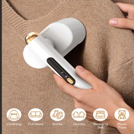 Stoffrasierer, wiederaufladbarer elektrischer Fusselentferner, Pullover-Rasierer, um Pilling mit 4-Speed-Modus 90° drehbarer Griff zu entfernen Tragbarer schnurloser Fuzz-Entferner für Kleidung Möbel