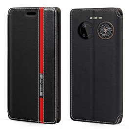 Colorblock Invisible Magnetic PU Leather Flip Case Compatible with IIIF150 B2 Ultra, Stylish Wallet Cover with Full Protection and Slim Design (Black)