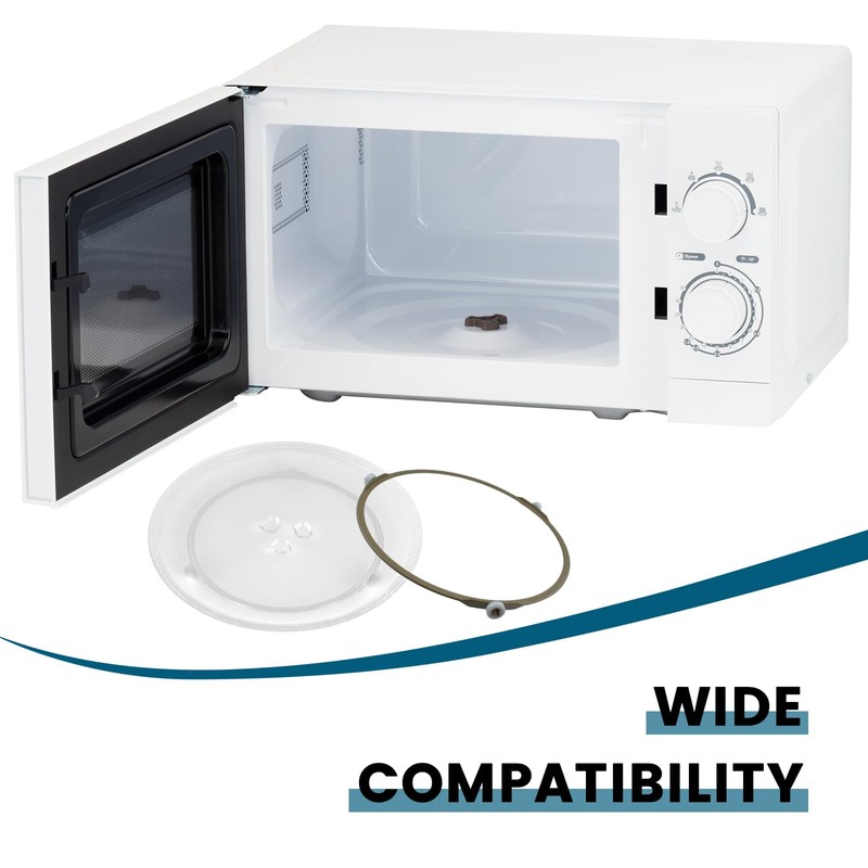 SATUY 7.5" Microwave Turntable Ring, Microwave Oven Glass Plate Tray