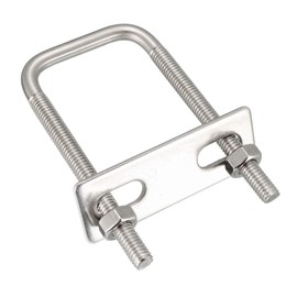 sourcing map Square u-bolts 2pcs 1.38"(35mm) Inner Width 75mm Length M6 304 Stainless Steel U Bolt with Nuts Frame for Boat Trailer