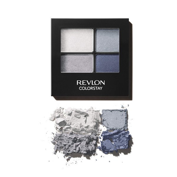 Revlon ColorStay 16 Hour Eyeshadow Quad with Dual-Ended Applicator Brush, Longwear, Intense Color Smooth Eye Makeup for Day & Night, Passionate (528), 0.16 oz