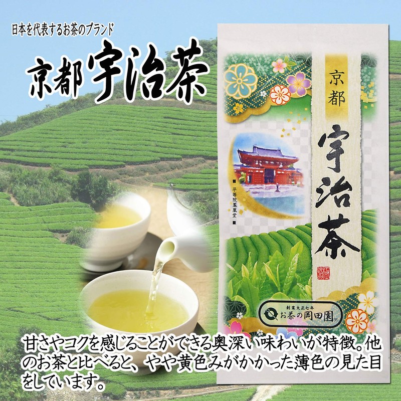 Oka Denen Japanese Tea Tea Tea Trimming Comparison Set (Uji