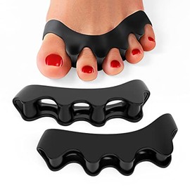 Welnove 8 Pack - Toe Separator - Toe Straightener - Bunion Corrector for Women Men Overlapping Toes - Toe Spacers for Nighttime, Running & Yoga Practice（S）