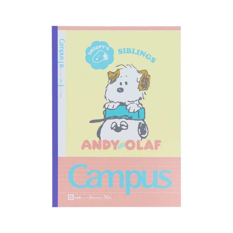 Sunstar Stationery S2691736 Snoopy Notebook, Campus Notebook, B Ruled, 5