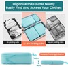 Compression Packing Cubes 8 Set Travel Organizer, Waterproof Travel Packing