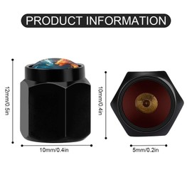 Buyidec Two Dragon Tire Valve Stem Caps Aluminum Black Stem Tire Valve Caps Universal Stem Covers for Cars SUVs Trucks Bikes Motorcycles Bicycles (4 Pack)