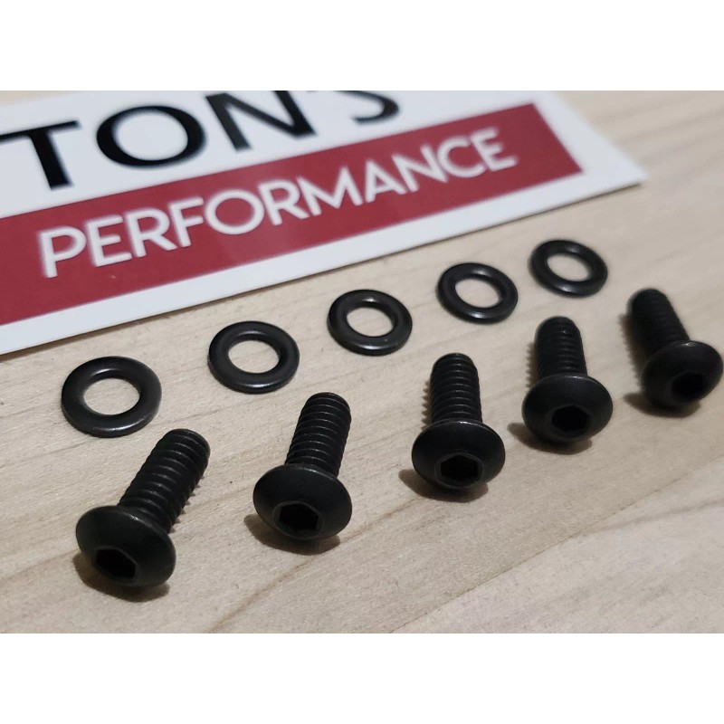 Ton's Performance Custom Motorcycle Parts kit 10pcs BLACK button Stainless