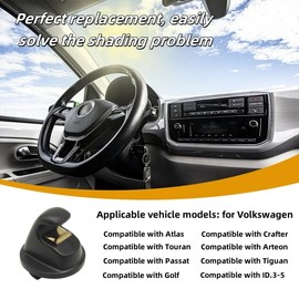 Muyesm Interior Sun Visor Hook Clip Bracket Fit for Volkswagen Atlas,for Touran,for Tiguan for T-ROC,for T-Cross,for Passat,for Golf MK7,MK8,for Crafter,for Arteon,2014-2024,(1pcs Black)