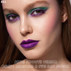 evpct 2Pcs Lavender Purple Matte Liquid Lipstick Lip Gloss Stain and Retractable Lip Liner Makeup Set for Women Long Lasting Waterproof 24 Hours Lipstick labial mate larga duracion 24 53#