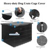 Deblue Indoor Grey Dog Crate Cover, Privacy Polyester Pet Kennel