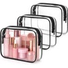 Set de 3 Bolsas de Maquillaje Transparentes de Viaje