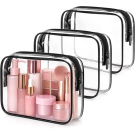 Set de 3 Bolsas de Maquillaje Transparentes de Viaje